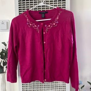 Magenta pink cardigan